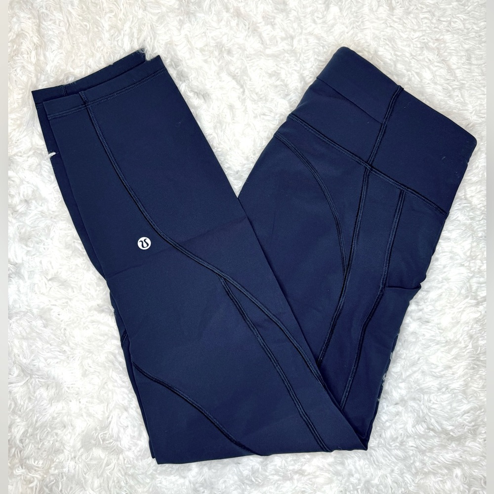 lululemon athletica Black Leggings with Curved Paneling